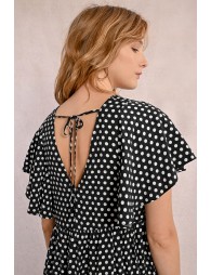 Short, flared polka dot dress