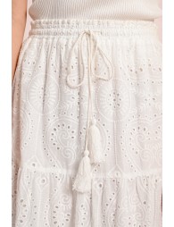 Long bohemian skirt, openwork