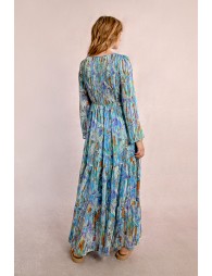 Robe longue, imprimée