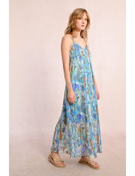 Long dress, to tie in the back