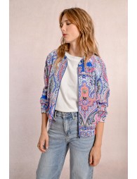 Chaqueta tipo bomber con estampado