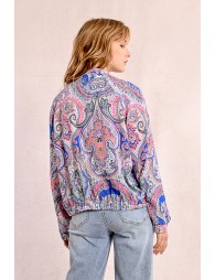 Chaqueta tipo bomber con estampado