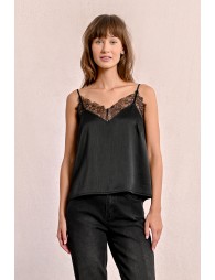 Satin lace camisole