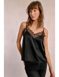 Satin lace camisole