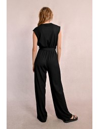 Long jumpsuit, tieable at the waist