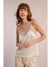 Satin lace camisole