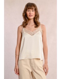 Satin lace camisole