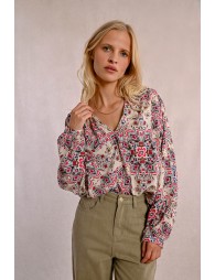 Blusa de manga larga con estampado