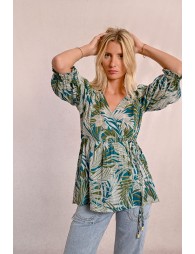 Printed wrap top