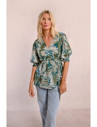 Printed wrap top