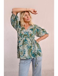 Printed wrap top