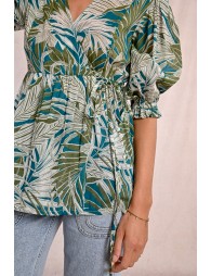 Printed wrap top