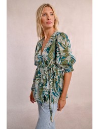 Printed wrap top