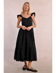 Robe longue fantaisie à volants