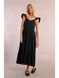 Robe longue fantaisie à volants