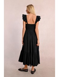 Long fancy dress with ruffles