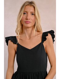 Robe longue fantaisie à volants