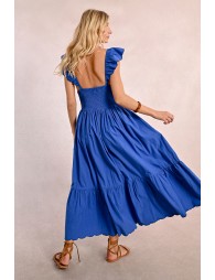 Robe longue fantaisie à volants