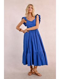 Robe longue fantaisie à volants