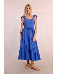 Robe longue fantaisie à volants