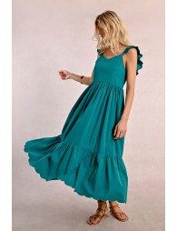 Robe longue fantaisie à volants