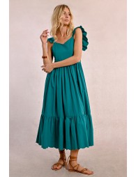 Robe longue fantaisie à volants