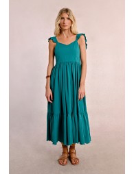 Robe longue fantaisie à volants