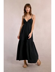 Robe longue croisée dans le dos