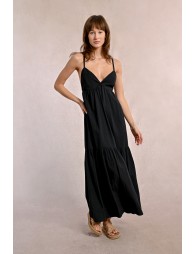 Robe longue croisée dans le dos