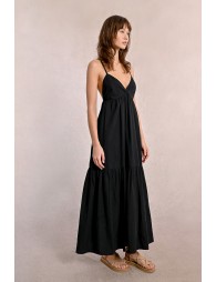 Robe longue croisée dans le dos