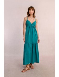 Robe longue croisée dans le dos