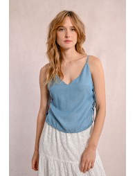 Lace-up Tencel camisole