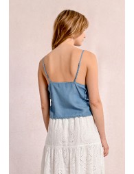 Lace-up Tencel camisole