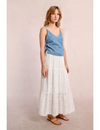 Lace-up Tencel camisole