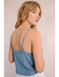 Lace-up Tencel camisole