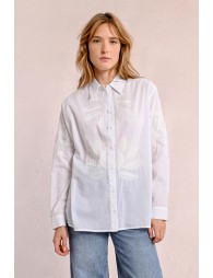 Oversized shirt with embroidery