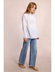 Oversized shirt with embroidery