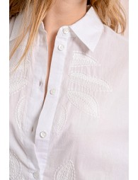 Oversized shirt with embroidery