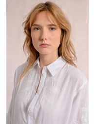 Oversized shirt with embroidery