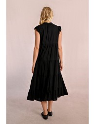 Long dress with multi-ruffles