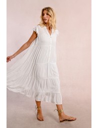 Long dress with multi-ruffles