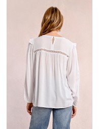 Blouse with openwork details