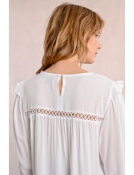 Blouse with openwork details