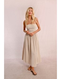 Robe type bustier à smock