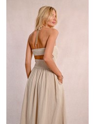 Robe type bustier à smock