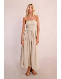 Robe type bustier à smock