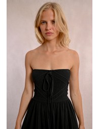 Robe type bustier à smock