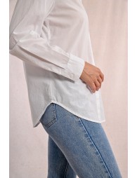 Long shirt with rhinestone details