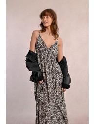 Long leopard print dress