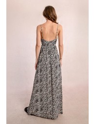 Long leopard print dress